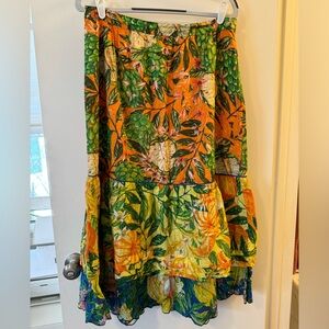 FARM Rio Floral Midi Skirt